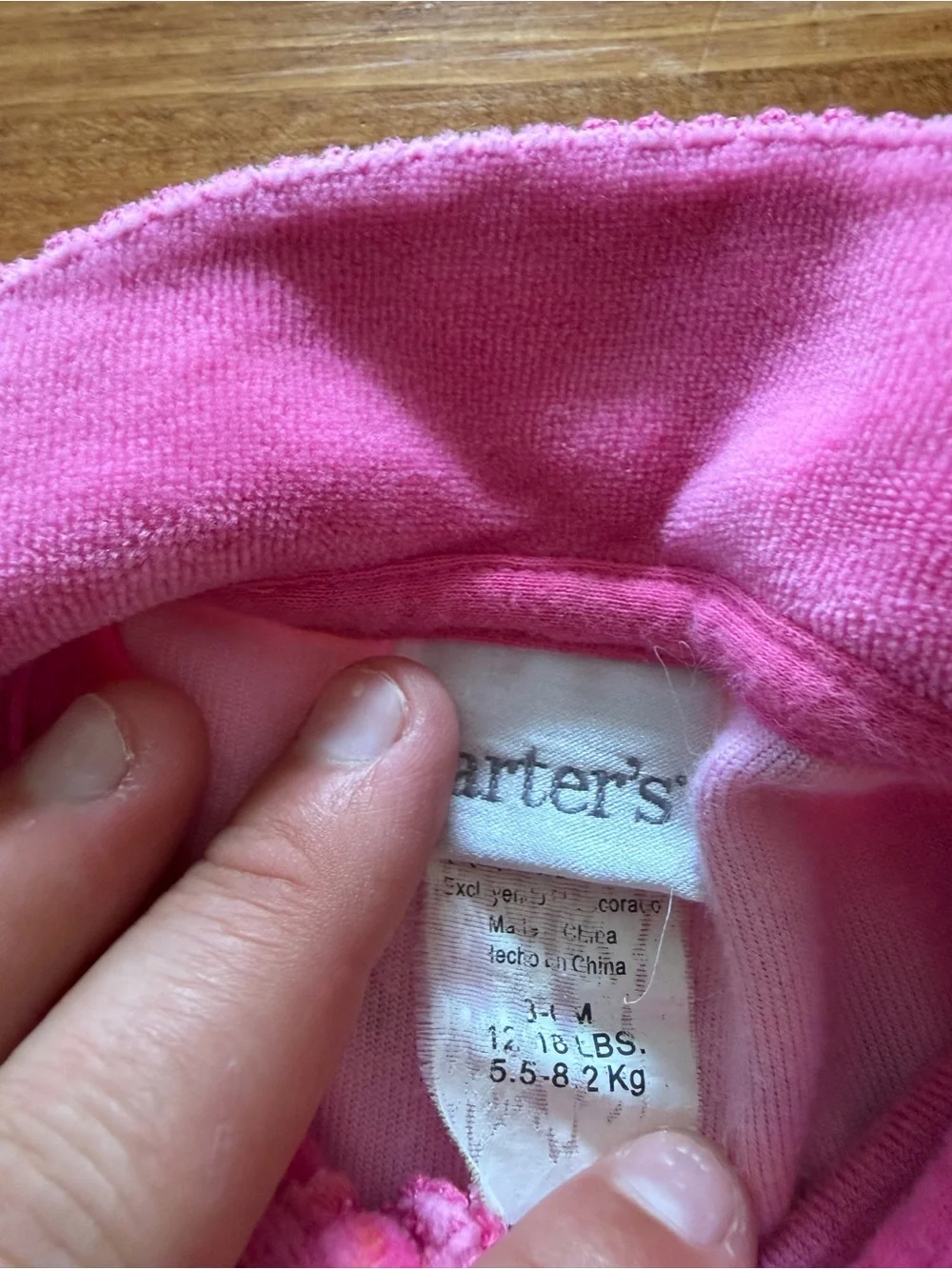 Vintage Carter’s Baby Girl Pink Heart Velour Sleeper Outfit Sz 3-6 months Y2K